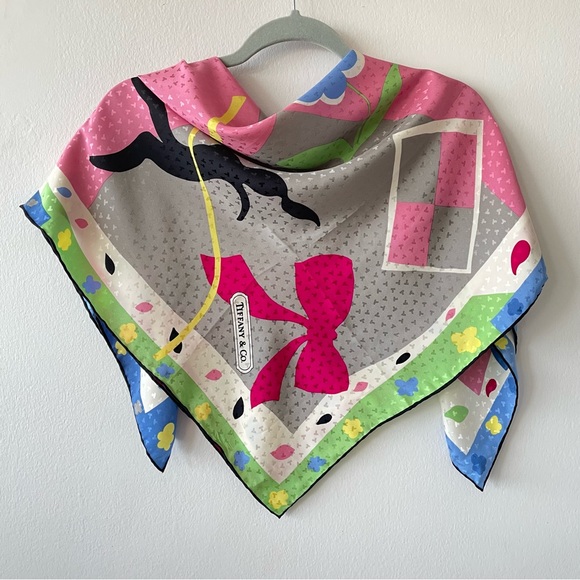 Tiffany & Co. Accessories - Tiffany & Co. multi-colour abstract silk crepe scarf